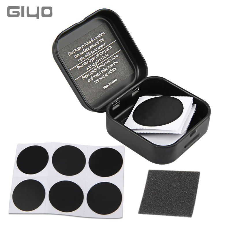 GIYO Mountain Road Bike Inner Tube Glue Free Tire Patch Mini Portable Tire Patch Tool Set Equipment Accessories