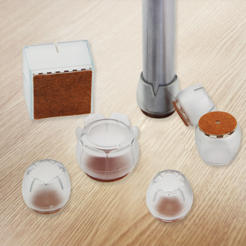 Chair foot cover table table leg stool chair foot cover furniture silent wear-resistant protective pad silicone thick table foot pad