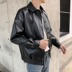 Mùa xuân người đàn ông mới của da Hàn Quốc phiên bản lỏng lẻo đẹp trai trẻ PU áo khoác da đầu máy sinh xu hướng xu hướng áo khoác 