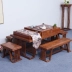 Mingtianxia gỗ gụ nội thất gỗ cẩm lai bàn trà và ghế kết hợp bàn cà phê bàn ​​trà gỗ rắn bàn trà phòng khách - Bàn trà