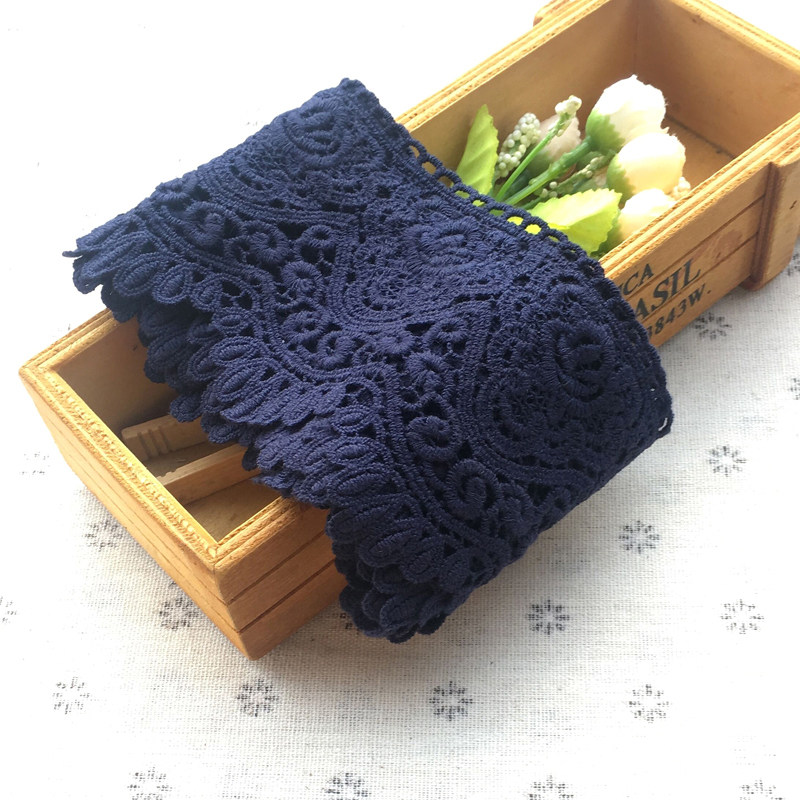 1 5 m long small fragrant wind full cotton lace lace embroidery accessories handmade diy clothes hem decorated black