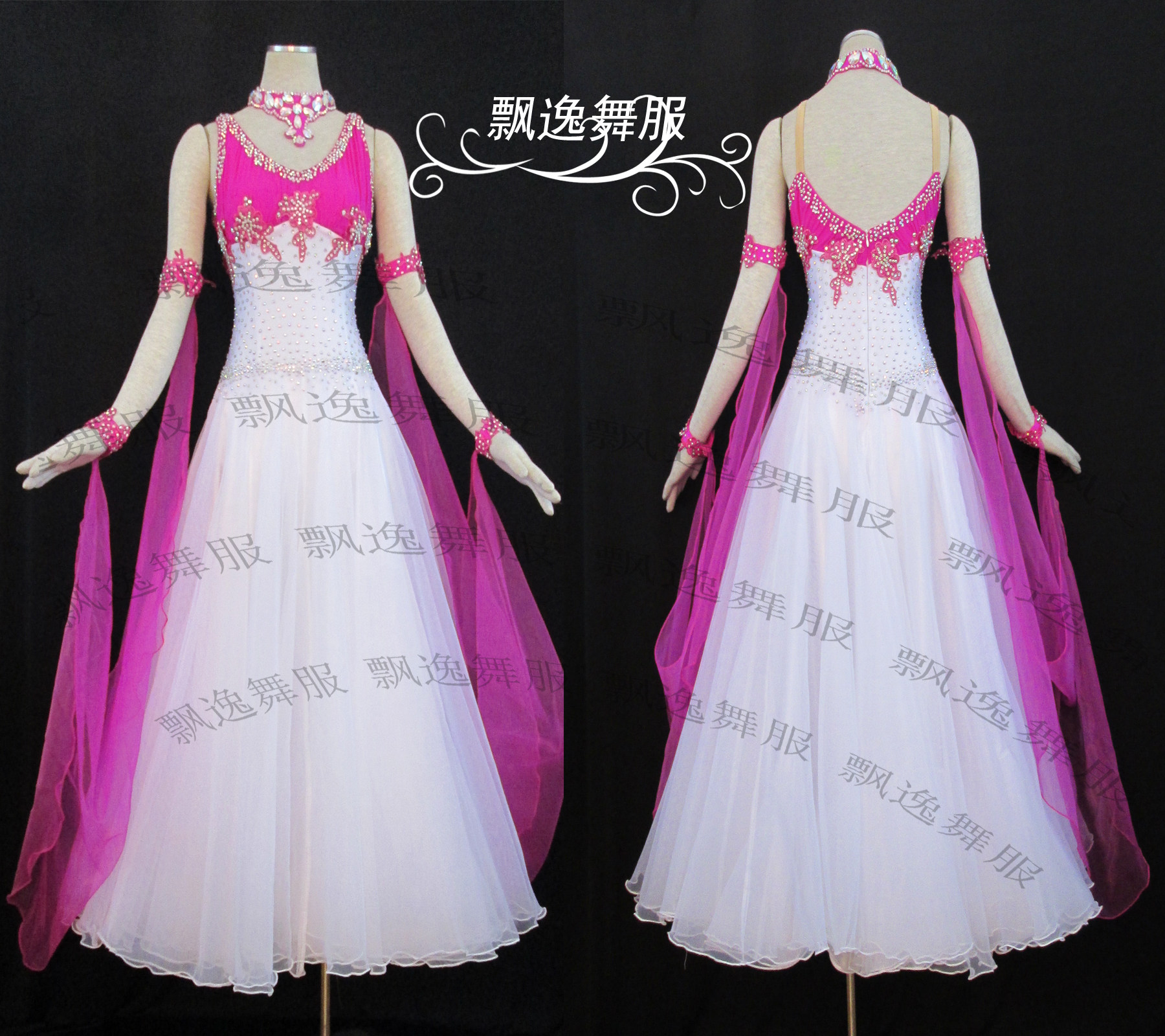 New upscale national standard dance dress Morden race dress with great swing of clothes waltz quick step fluffy not clear cabin