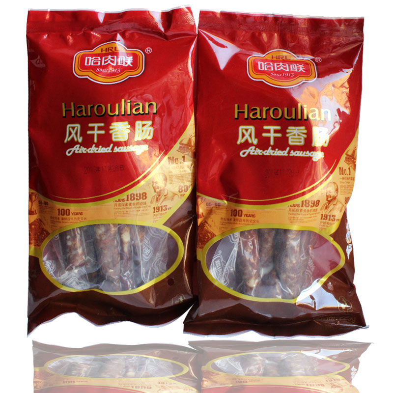 Ha Meat Couplets Air-dried Sausage Flavor Red Sausage Sausage Salty Taste Harbin local snack special-producing dry intestine fried rice