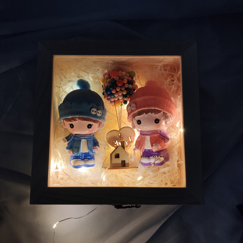 Couple dolls a pair of paparazzi Pendulum Pieces Creative Models People Puppet Adornment Cute Cartoon Birthday Gift Gifts