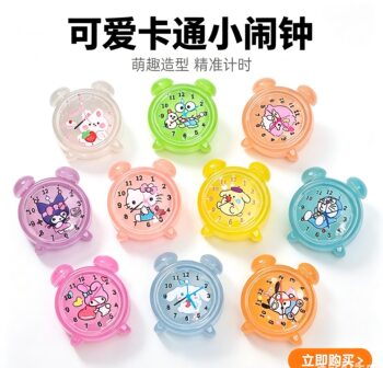 Glow-in-the-dark cartoon animal resin alarm clock toy
