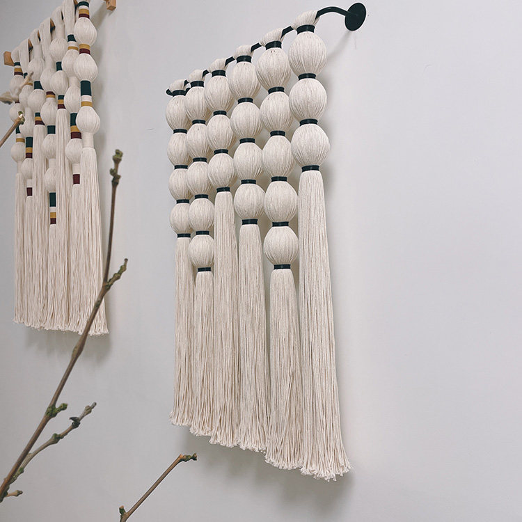 Гобелен 软装卧室玄关酒店流苏编织挂毯