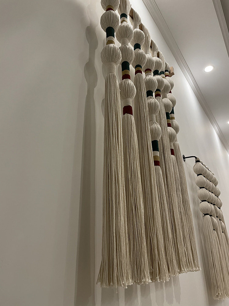 Гобелен 软装卧室玄关酒店流苏编织挂毯