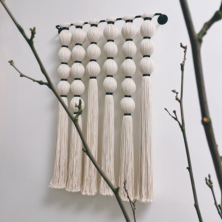 Гобелен 软装卧室玄关酒店流苏编织挂毯