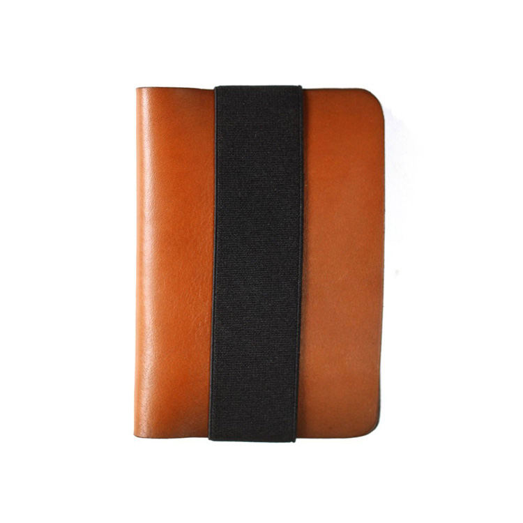 Nhập khẩu châu âu Atelier Pall handmade da đơn giản thẻ ví bộ với cao su vành đai mạnh mẽ ví nam cầm tay