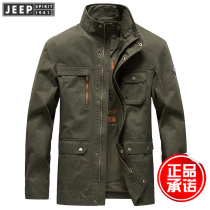 JEEP2020 autumn and winter cotton medium and long casual large size jacket mens youth jacket windbreaker top