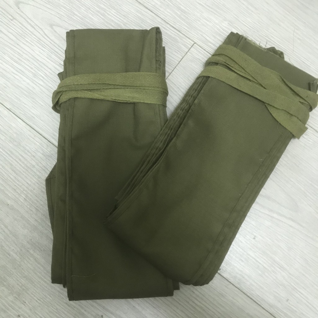  Old fashioned old stock 65 tied leg 65 style line military tied leg with military green kneecap strap with leg strap