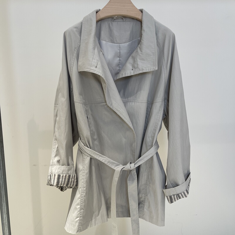 2026 Summer Model 21Qq-633 Fashionable and Versatile Casual Windbreaker Jacket S Bust Size 134 Length 78