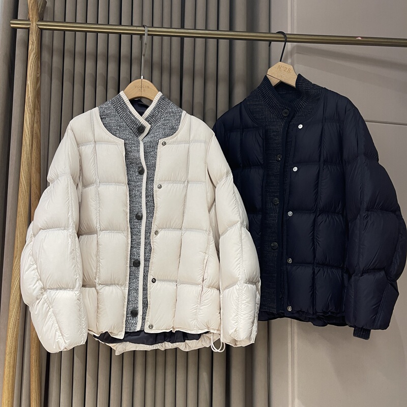 2026 Summer Model 25Qq-207 Fake Two-Piece Stand Collar down Jacket S Bust Size 124 Length 66 No Returns No Exchanges