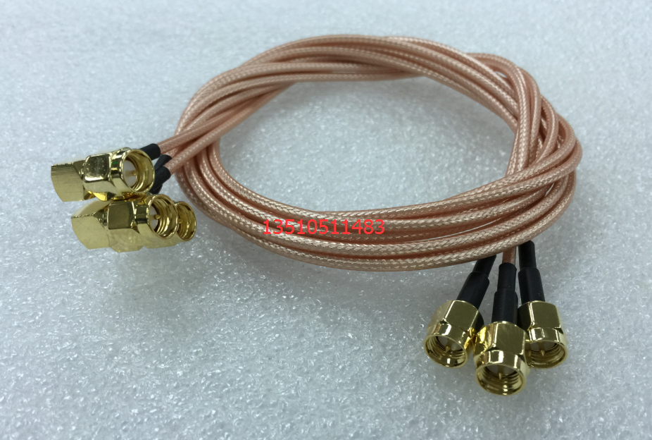 Premium Radio Frequency SMA Signal Line HF SMA-JJW coaxial 50 OAP jumper SMA Double male bend to straight head