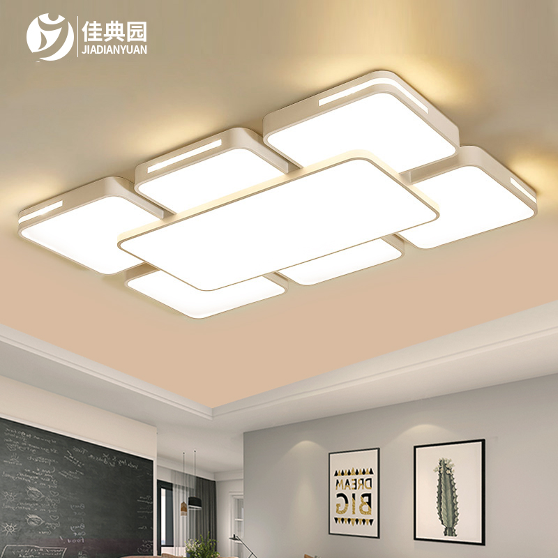 LED Ceiling Light Creative Living Room Lamp Minima Modern Atmosphere Home Bedroom Lamp Cozy Rectangular Dining Room Lamp