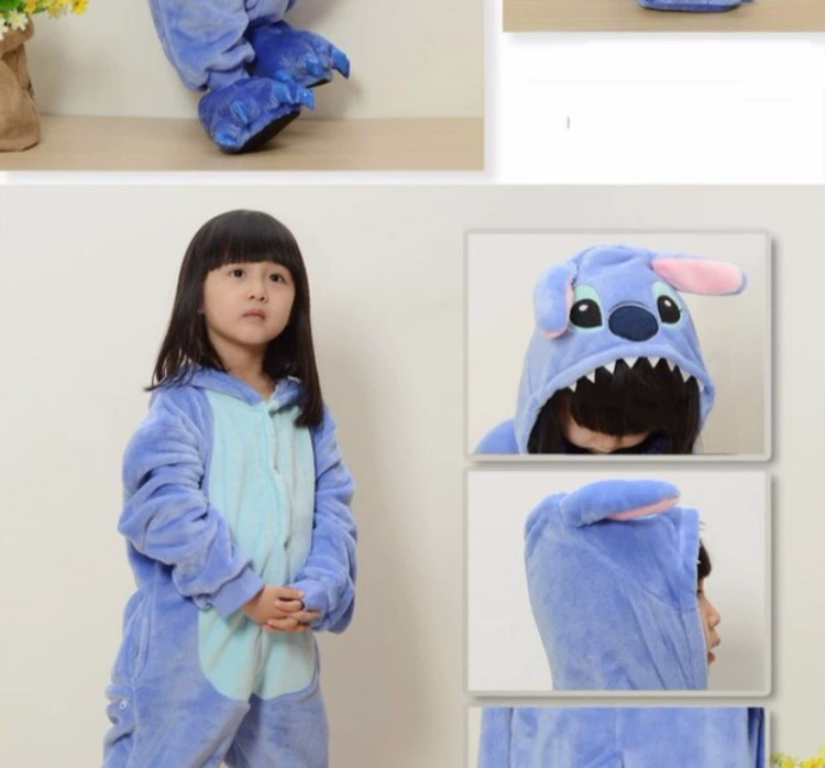 Trẻ em Động vật Phim hoạt hình Bộ đồ ngủ Xiêm Baby Winter Dinosaurs Home Service Autumn Girls Flannel Boys Children Parent Parent quần áo trẻ em hàn quốc