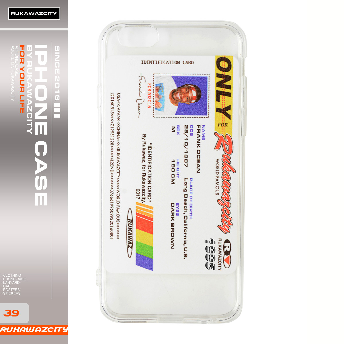 RUKAWAZ original design Frank Ocean Iron Identity Identification is suitable for iPhone 14 phone case