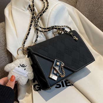 Temperature small square bag solid color small retro