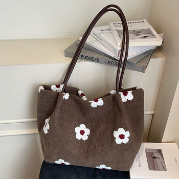 Autumn and winter popular niche flower tote bag for women