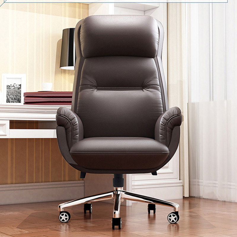 Boss chair leather office chair comfortable sedentary executive chair reclining study computer chair home office president chair