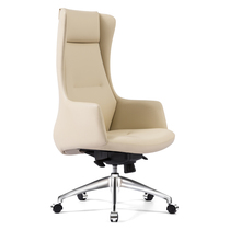 Office chair Leather Genuine Leather Owner Chair Comfort Long Sitting Computer Chair Home Managing Director Large Class Chair Body Ergonomic Chair
