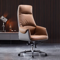 Boss Chair Genuine Leather Home Big Class Chair Minima Computer Chair Can Lay President Light Lavish Office Chair Bull Leather Comfort for a long time