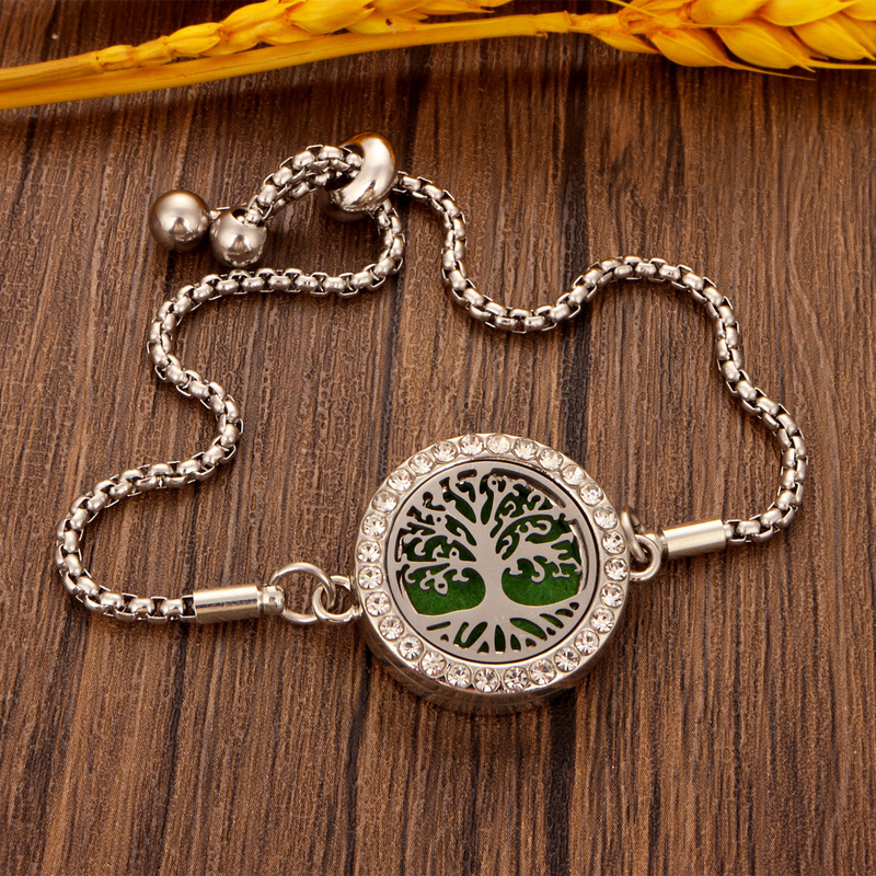 Versatile Trendy Fragrance-Enhancing Alloy Long-Lasting Fragrance Internet-Famous Stainless Steel Chain Aromatherapy Bracelet for Men and Women