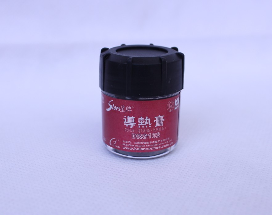 Thermal conductive paste DRG102 20 gr vial packaging grey thermally conductive silicone grease
