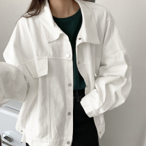 Race small lazy Korean version of retro Joker long sleeve denim tooling coat female spring 2020 new student loose top