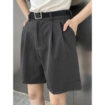 Small lazy grey suit shorts for women summer thin A-style five-point trousers white trousers black trousers summer trousers