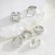 Ring Set 6-Piece Set Cross-Border Personality Exaggerated Irregular Water Drop Glossy Ring Set 6-Piece Set