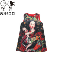 Girls spring dress foreign Style 2020 new fashion in big Children girl princess skirt Europe and America export childrens clothing