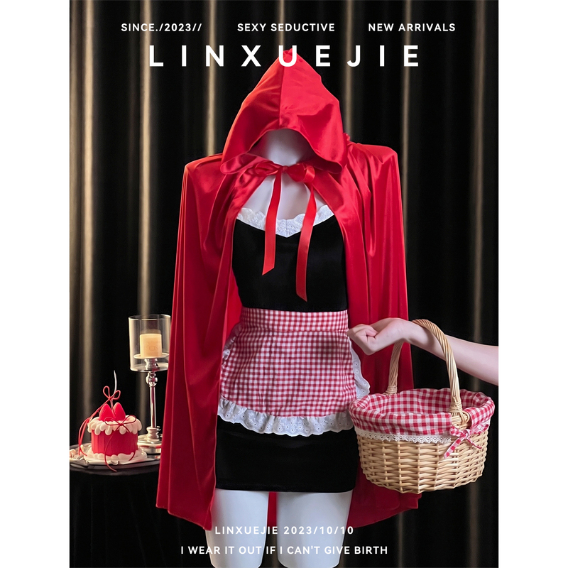 Sister Lin~ Little Red Riding Hood Cloak ins Style Halloween Christmas Costume Role Play Stunning Photoshoot Bodycon Skirt Sister Lin~ Little Red Riding Hood Cloak ins Style Halloween Christmas Costume Role Play Stunning Photoshoot Bodycon Skirt