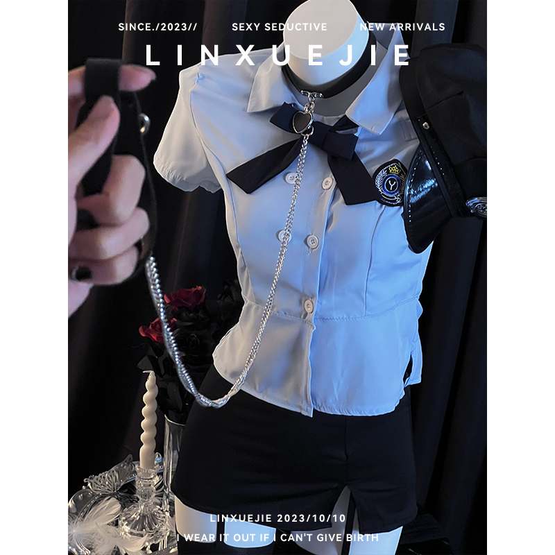 Sister Lin~ Sexy Cosplay Policewoman Outfit, Hot Girl Ol Role-Playing Uniform, Seductive Mature Woman, Pure Desire Lingerie Sister Lin~ Sexy Cosplay Policewoman Outfit, Hot Girl Ol Role-Playing Uniform, Seductive Mature Woman, Pure Desire Lingerie