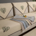 Bông vải ghế sofa đệm trượt đệm mùa hè lanh nhỏ gọn Scandinavian bộ sofa hiện đại bằng khăn chung - Ghế đệm / đệm Sofa tấm trải ghế sofa mùa hè Ghế đệm / đệm Sofa