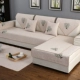 Bông vải ghế sofa đệm trượt đệm mùa hè lanh nhỏ gọn Scandinavian bộ sofa hiện đại bằng khăn chung - Ghế đệm / đệm Sofa