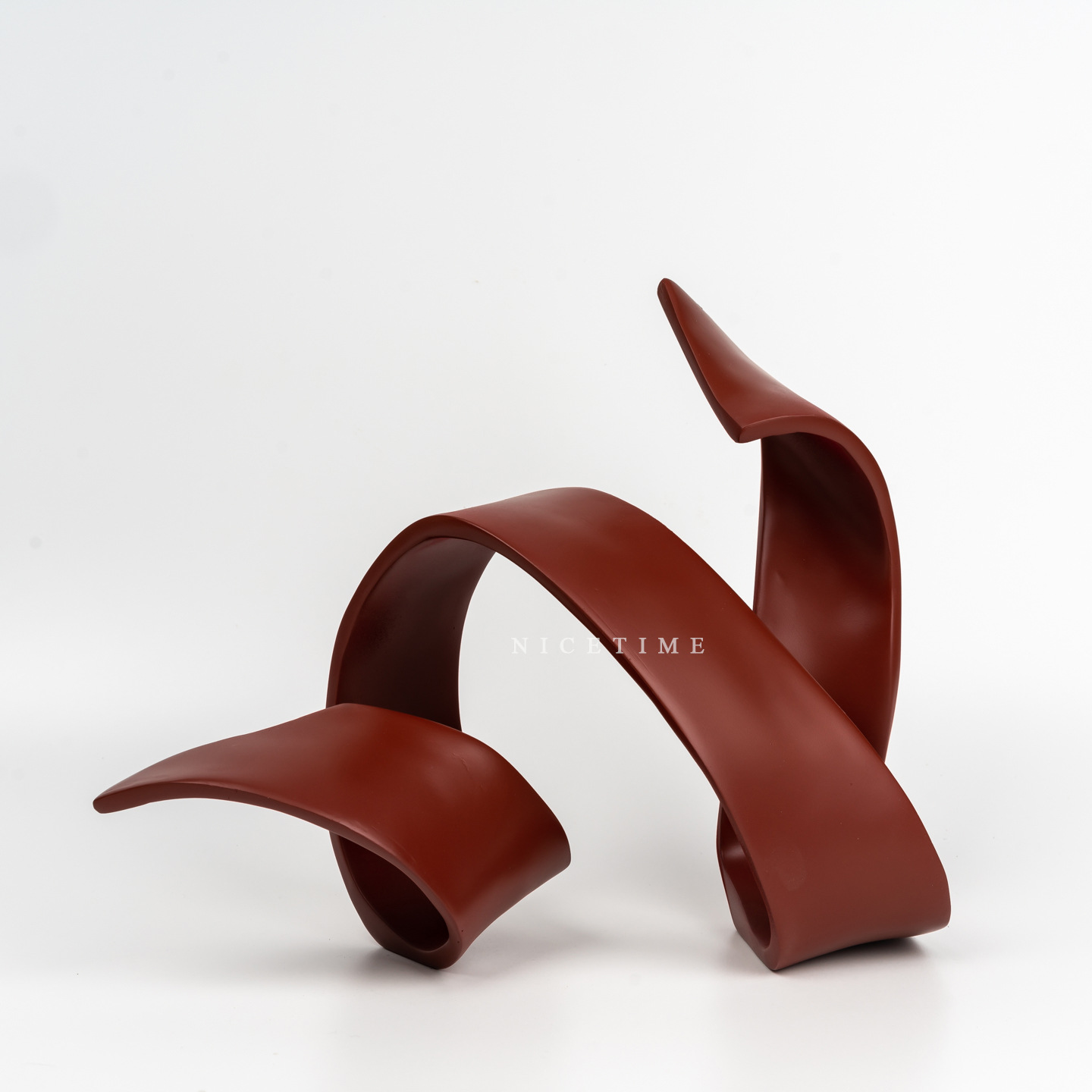 Beautiful Time Creative Dynamic Ribbon Ornament Modern Light Luxury Model House Sample House Display Center Soft Geometric Craft Gift Ornament