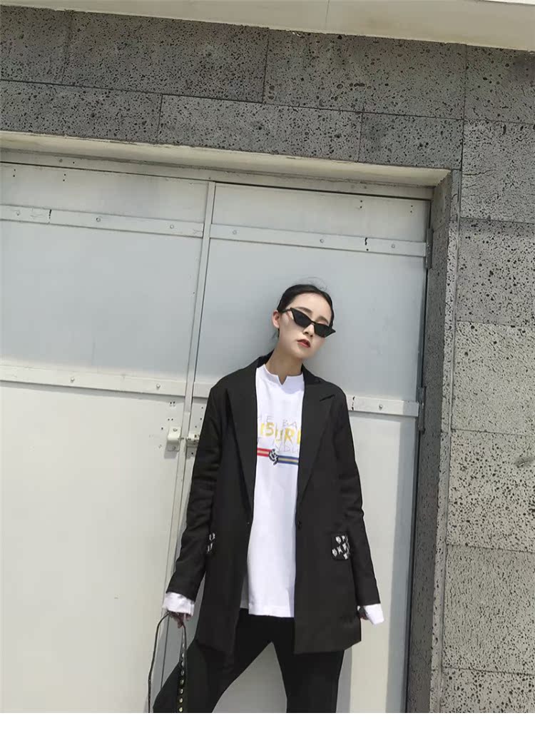 [2 mảnh, 7 nếp gấp, 5 mảnh, giảm 50%] áo khoác nữ 2018 mùa thu mới phong cách Harajuku phiên bản Hàn Quốc của bộ đồ mỏng manh mẫu áo vest nữ đẹp 2021