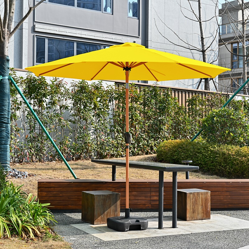 Orange Umbrella Pole Outdoor Parasol Rain Umbrella Rainproof Courtyard Stall Umbrella Balcony Umbrella Beach Guardhouse Umbrella