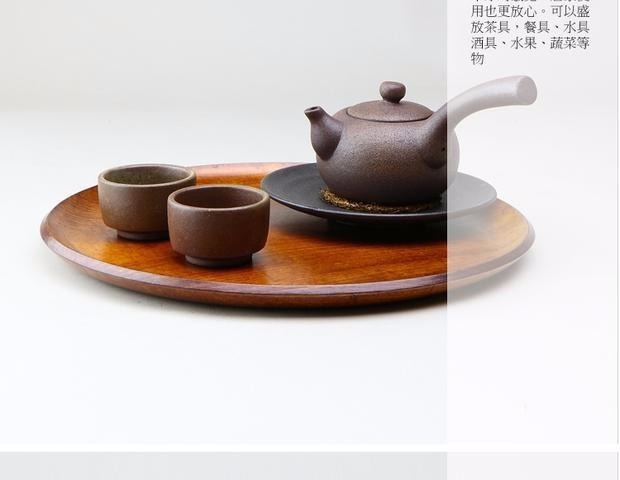 Khay gỗ tròn khay khay kiểu matcha Nhật Bản Khay trà handmade khay trà rắn Khay gỗ Trà đạo - Tấm khay đựng trà bằng gỗ