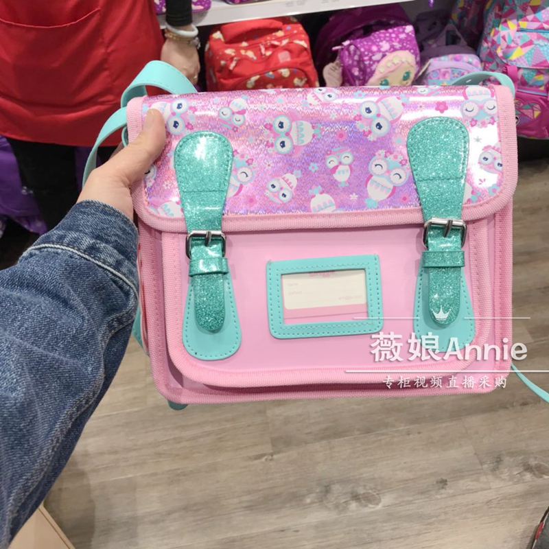 Tại chỗ - Úc Smiggle túi nhỏ mới cho trẻ em Túi Messenger túi sinh viên túi quà sinh nhật - Túi bé / Ba lô / Hành lý balo kéo cho bé lớp 1
