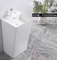 Likable Coined Pillar Basin Ceramic Balcony Band -Capered Квадратный в форме колонны -обработка