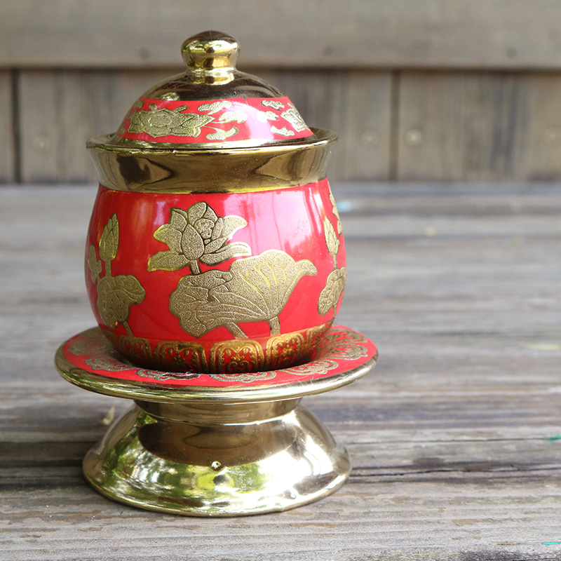 Red Twin Dragon Water Purifying Cup Cup Lotus Cup Home Swing big number