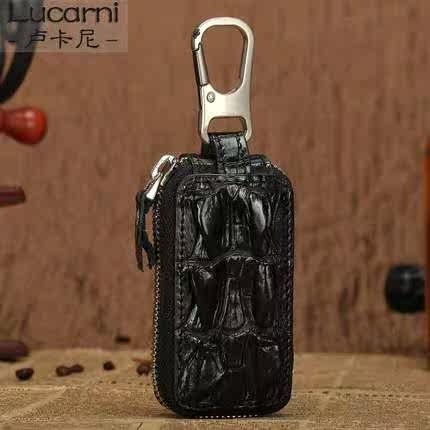 Thailand crocodile leather key bag men's leather business car with remote control universal key buckle bag multi-function