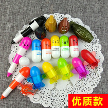 Pill pen Student with cute personality creative capsule pen telescopic pen multi-functional cartoon ballpoint pen female