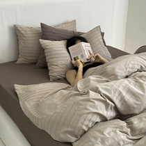 Chunjiang Plumbing Good Dream Prophet Class A pure cotton four-piece set of cotton sheets fitted sheets quilt covers Japanese simple bedding