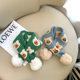 Ins autumn and winter Korean baby cute bear knitted fur ball scarf baby versatile warm going out woolen scarf