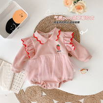 ins22 Fall Han Baby Yang Hundred Days Banquet Harley Hardress girl out crawling suit