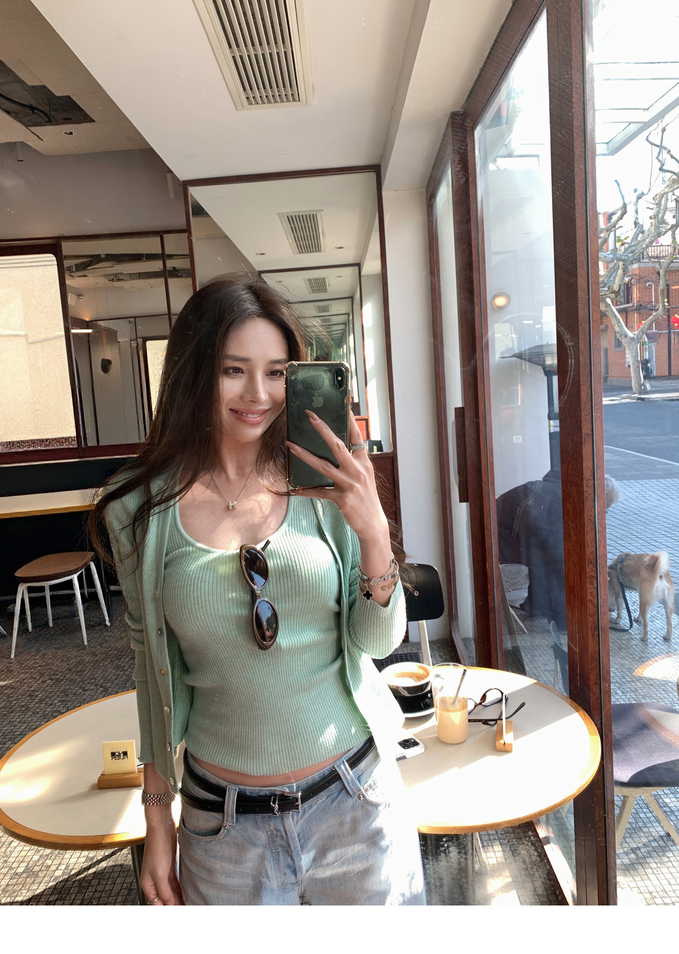 소녀 센스 양모 니트 오픈 가디건 여성 봄 디스플레이 화이트 투피스 조끼 상세 이미지 94
