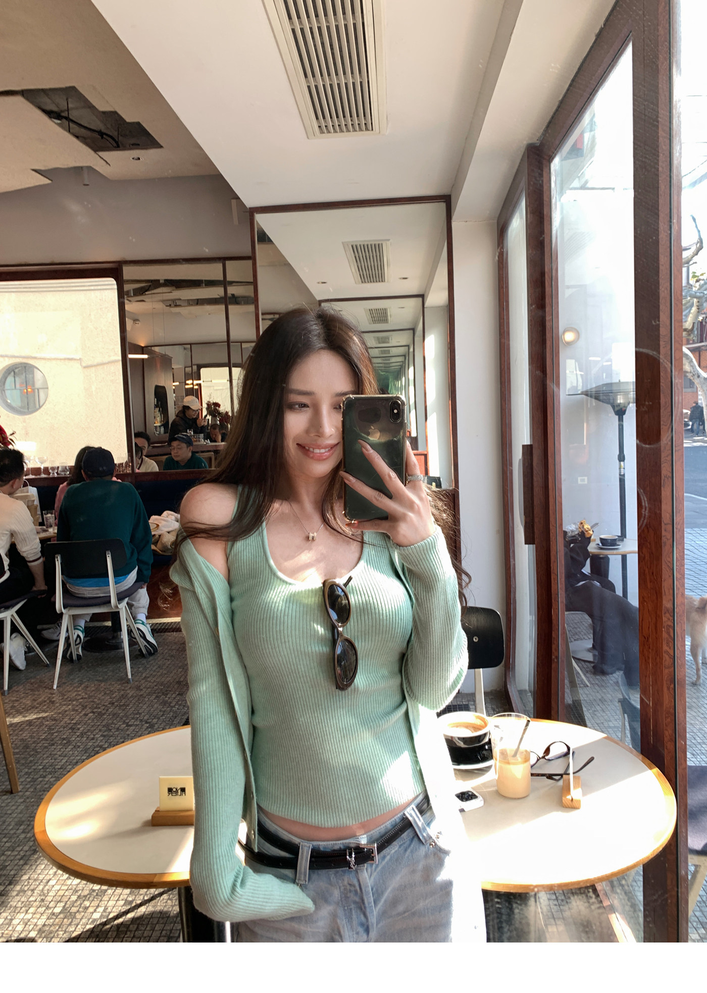 소녀 센스 양모 니트 오픈 가디건 여성 봄 디스플레이 화이트 투피스 조끼 상세 이미지 72